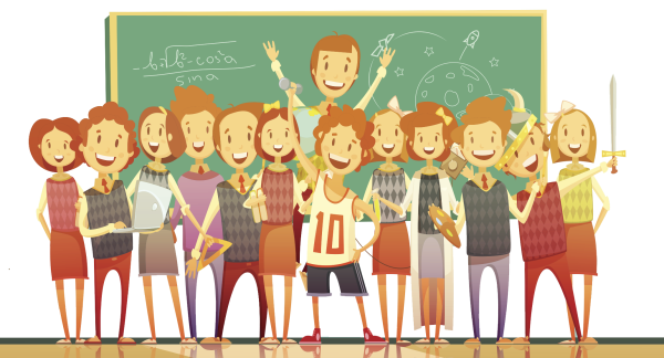 Школьник векторный рисунок