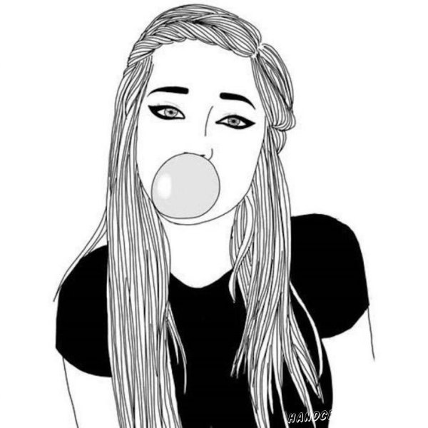 Рисунки для срисовки девушки