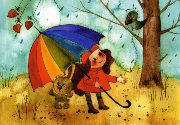 Рисование осеннего пейзажа