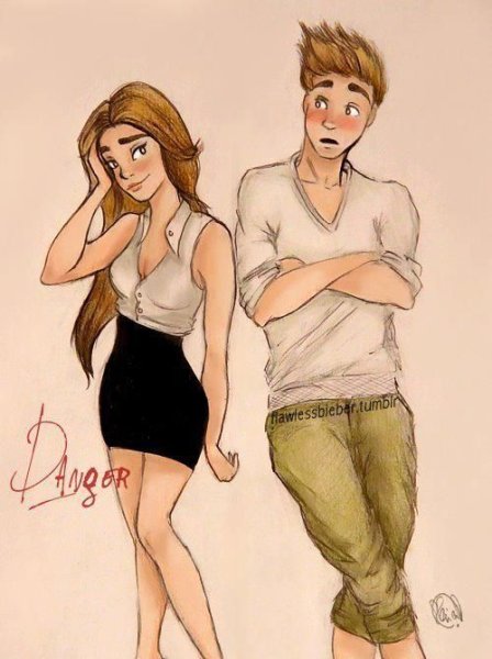 Парень и девушка мультяшные