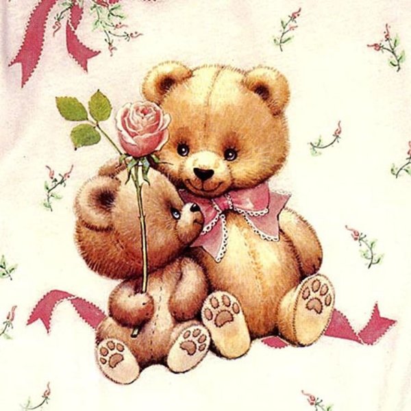 Открытка с медвежонком