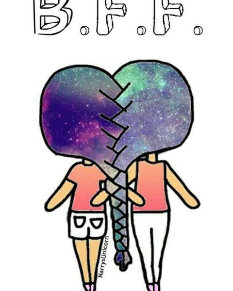 Две девочки в мультяшном стиле