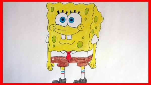 Спанч Боб карандашом