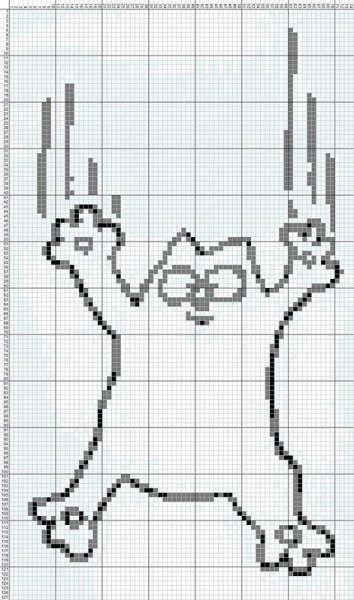 Схемы котиков для вязания спицами