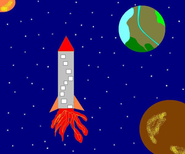 Рисунок космоса в паинте