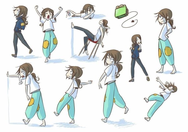 Смешные позы для рисования