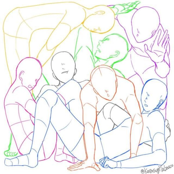 Разные позы для рисования