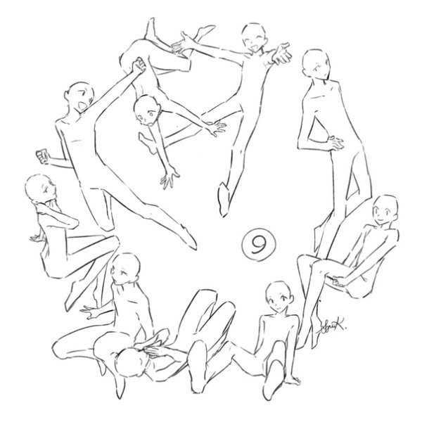 Аниме референс тело девушки для рисования