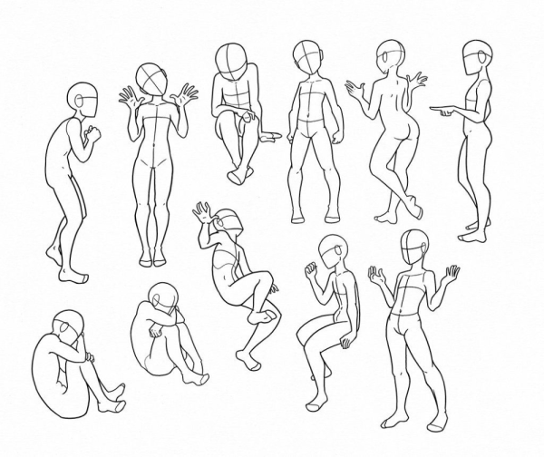 Интересные позы для рисования