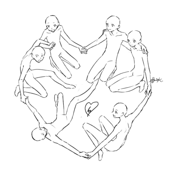 Сидячая поза сбоку референс