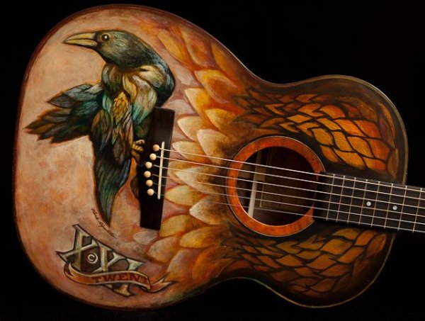 Гитара акустика разрисовать