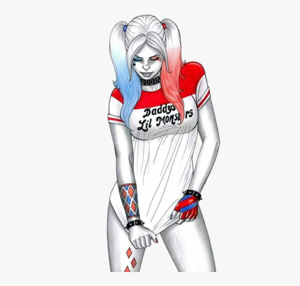 Харли Квинн рисунок в полный рост