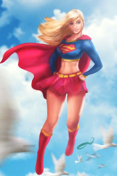 Супергерл рисовка