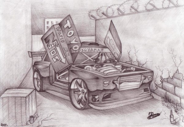 Додж Чарджер 1970 рисунок