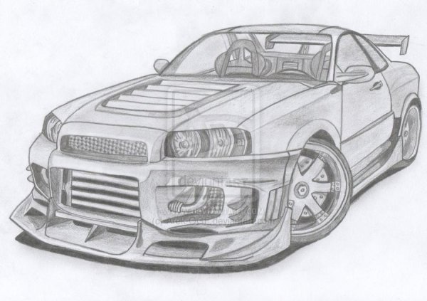Nissan Silvia s13 рисунок