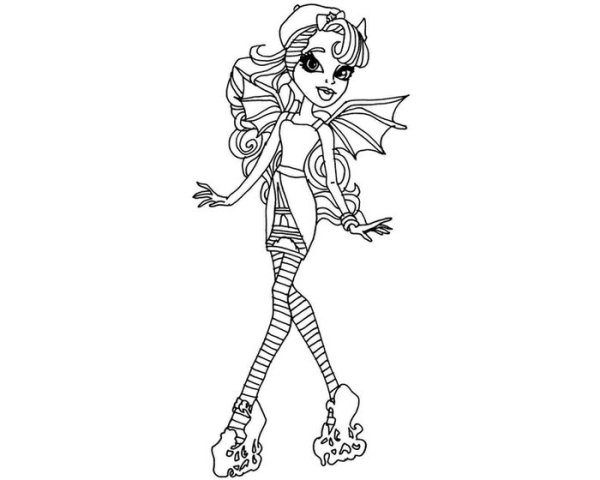 Раскраски Монстер Хай Рошель Гойл