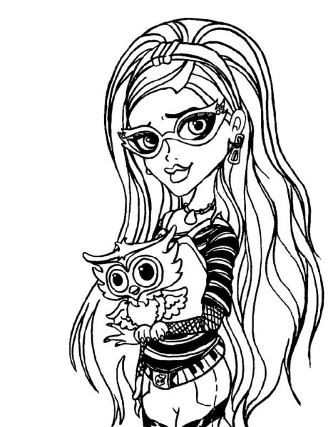 Раскраски Монстер Хай Гулия