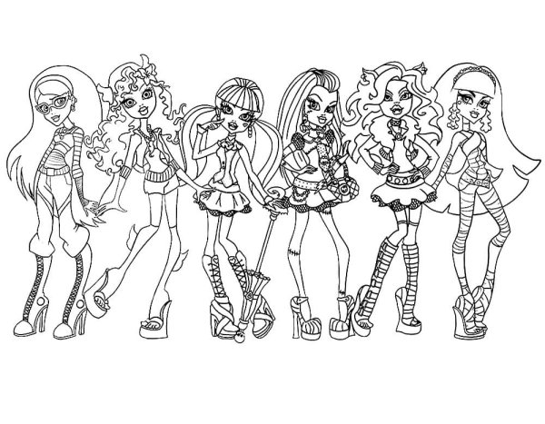 Разукрашки Монстер Хай