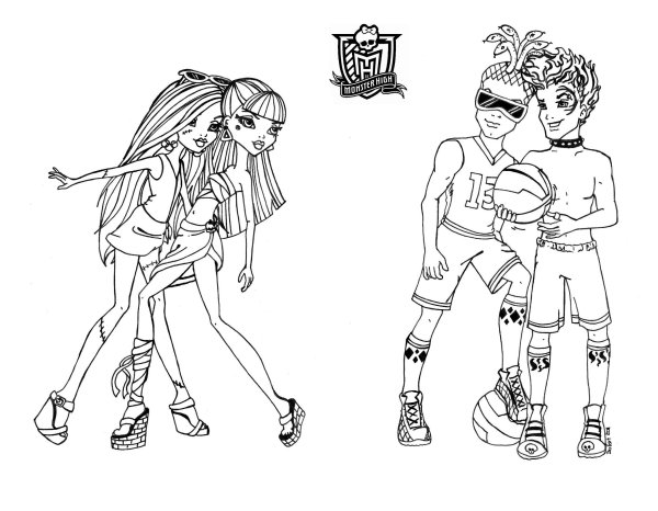 Раскраски Монстер Хай с одеждой