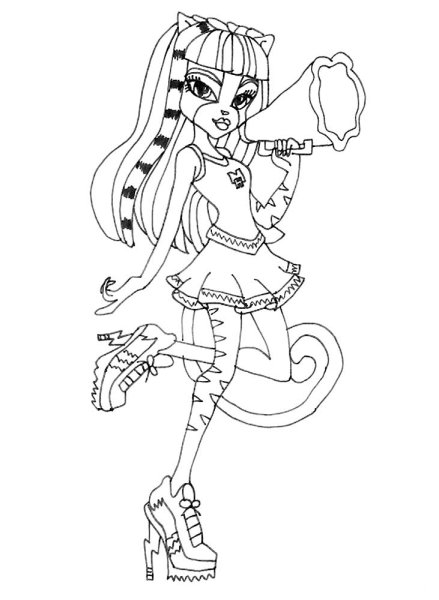 Монстр Хай раскраска Мяулодия