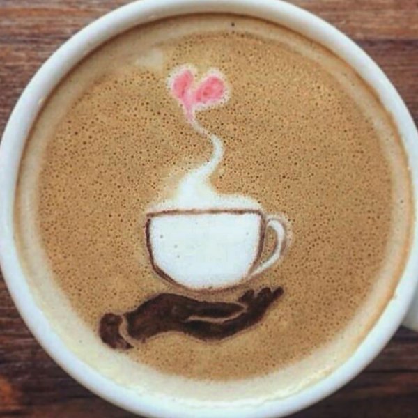 Прикольные рисунки на кофе