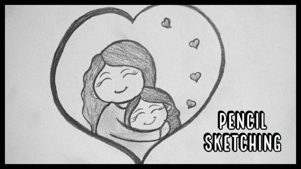 Рисунок маме на день рождения легкий