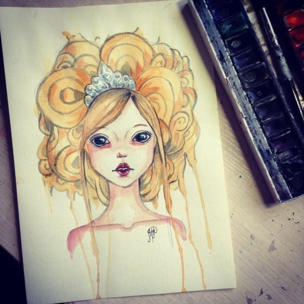 Красивые девочки в скетчбук