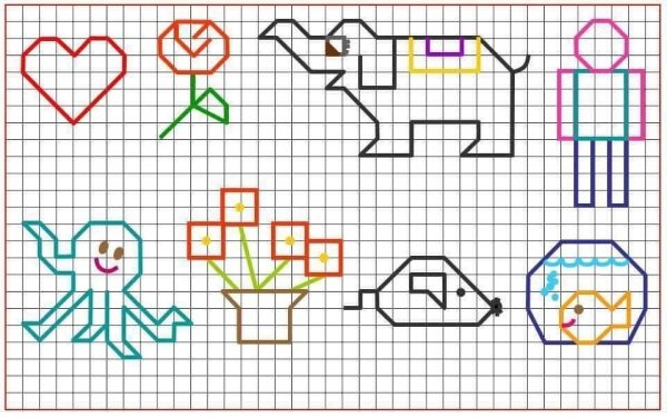 Рисунки квадратиками