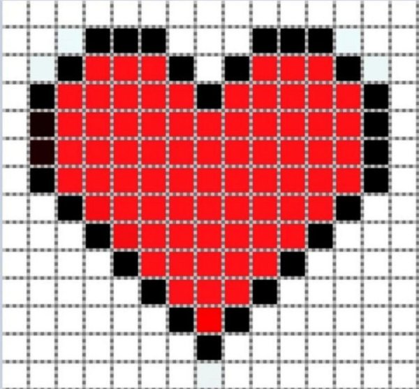 Рисунки по клеточкам маленькие радужные