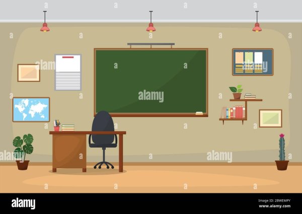 Мультяшный кабинет с доской