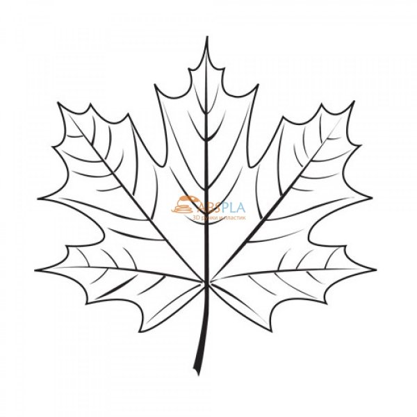 2 Кленовый лист трафарет