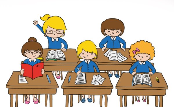 Урок в школе рисунок