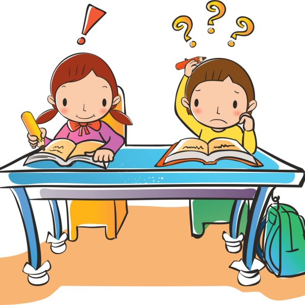 Мальчик и девочка за партой