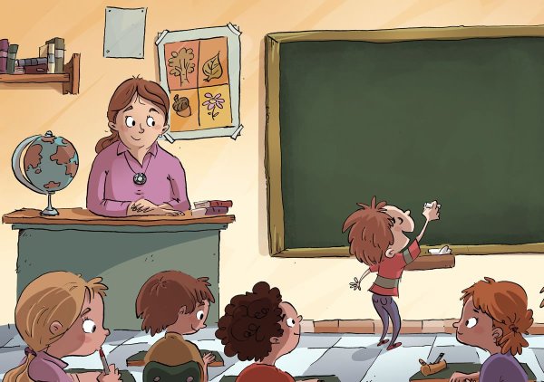 Учитель и ученики мультяшные