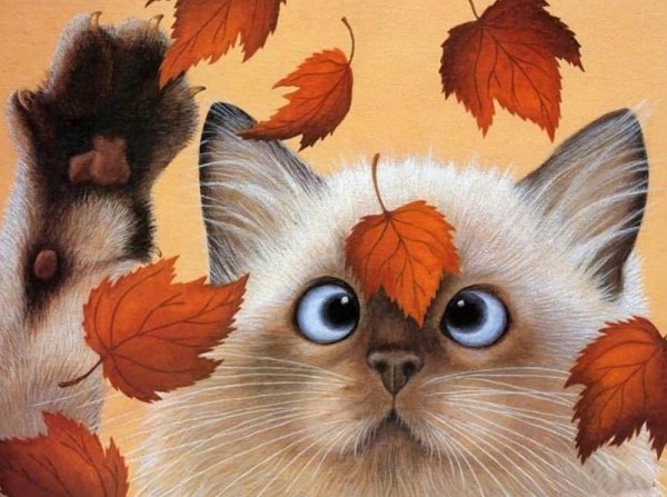 Осенняя картина карандашом