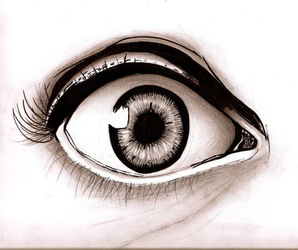 Испуганный взгляд рисунок