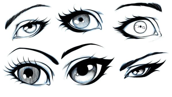 Рисование глаз мультяшных