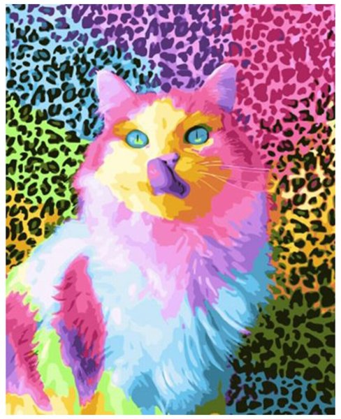 Разноцветный кот