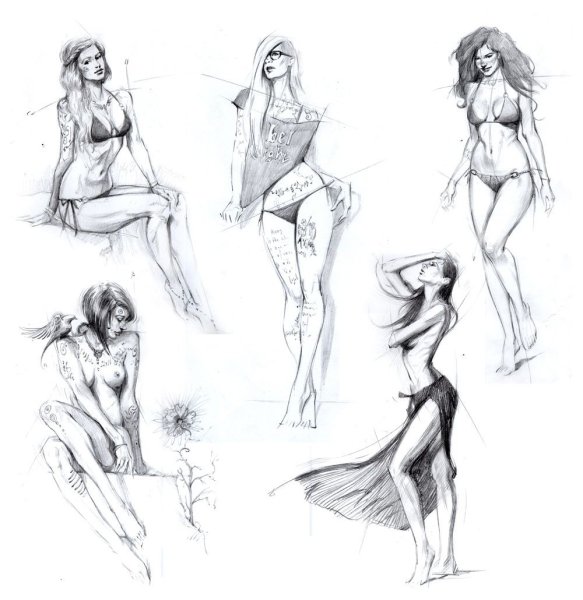 Модели для рисования одежды