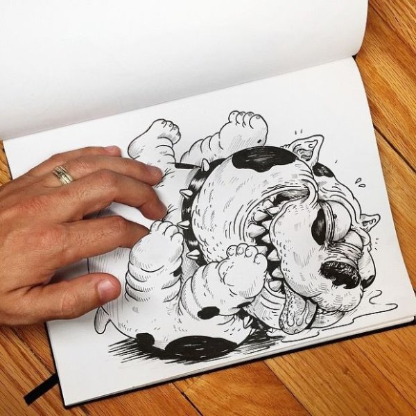 Скетчинг ручкой для срисовки