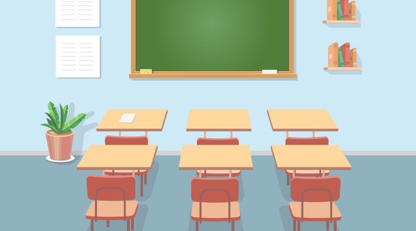 Иллюстрация парты в классе