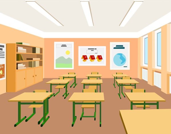 Мультяшный класс в школе