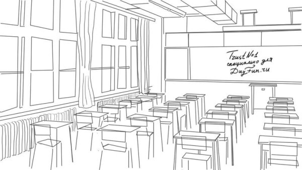 Эскиз школьного кабинета