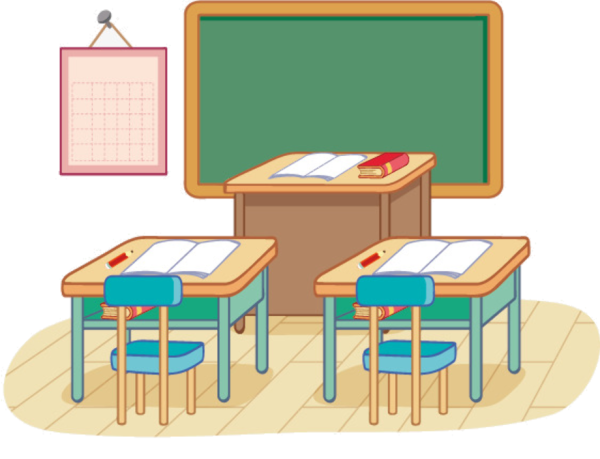 Дети в классе за партами рисунок
