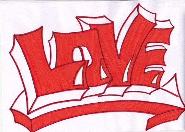 Граффити рисунки на бумаге