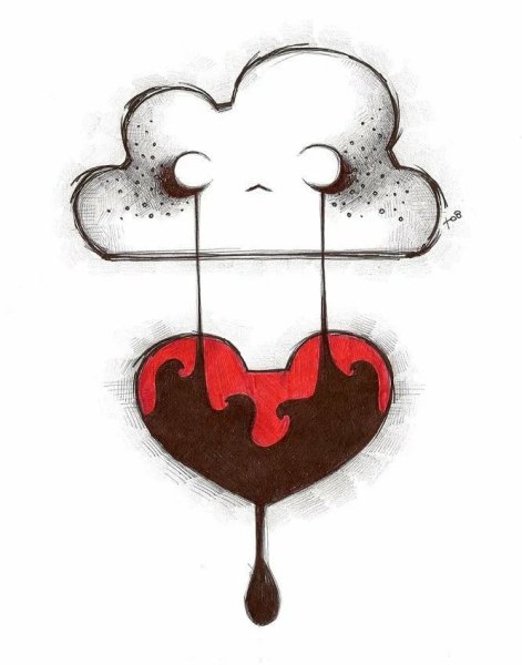 Рисунки карандашом грустные