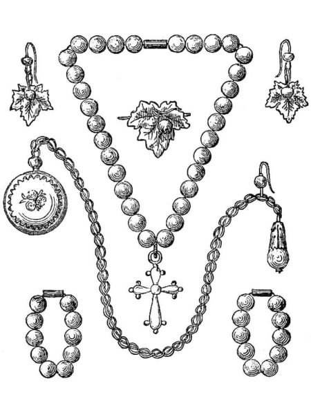 Женские украшения рисунок