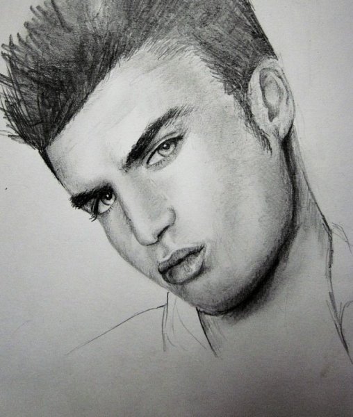 Парень карандашом