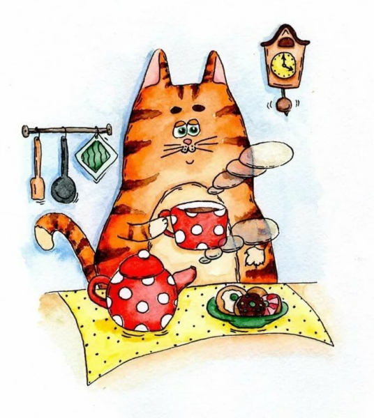 Рисунки веселых котов