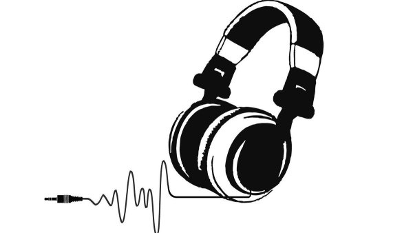 Наушники черно белые